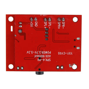 Bluetooth 4.2 Receiving Board Audio Input AUX w/ 5W*2 Power Amp 3.7V-5.3V Battery Charging Port