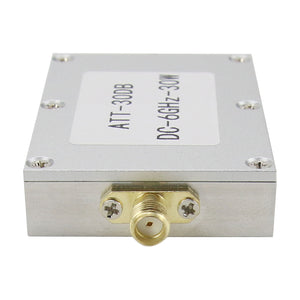 DC-6GHz 30W 30DB RF Attenuator fixed Attenuator SMA Female + SMA Female for Power Meter Spectrum Analyzer