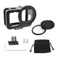 PU509B For GoPro HERO 9 Protective Camera Case CNC Aluminum Alloy with Insurance Frame &amp; 52mm UV Lens