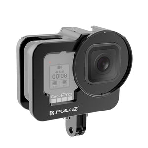 PU508B Thick Protective Camera Case Camera Cage with Insurance Frame &amp; 52mm UV Lens For GoPro HERO 9
