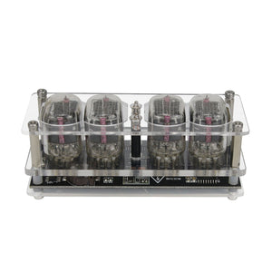 IN-12 Glow Tube Clock Fluorescent Nixie Clock 225 Colors Light Display Time Date (with Tubes)