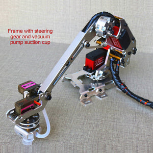 6 Axis Robotic Arm Multi-DOF Manipulator Industrial Mechanical Arm DIY Kit w/ Servo Vacuum Pump Sucker