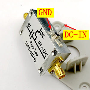 10MHz-6GHz RF Feeder DC Block Bias Tee SMA Connector DIY Accessories For Broadband Amplifiers