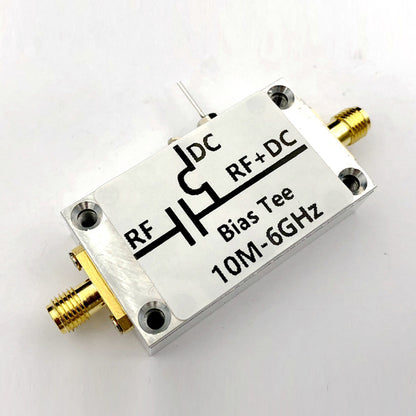 10MHz-6GHz RF Feeder DC Block Bias Tee SMA Connector DIY Accessories For Broadband Amplifiers