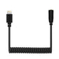 PU515B Sound Recording Audio Adapter Cable 3.5mm TRRS Female To 8-Pin For DJI OSMO Pocket Phones
