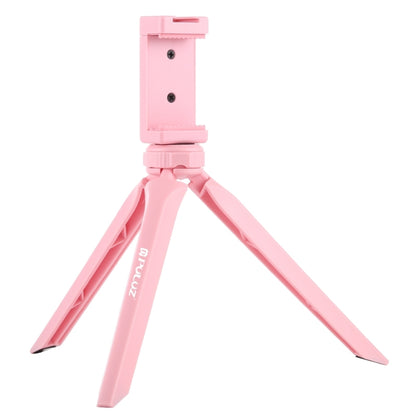 PU506 Mini Tripod Plastic Desktop Tripod With Phone Clamp For Live Stream Events Smartphones Cameras