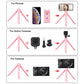 PU506 Mini Tripod Plastic Desktop Tripod With Phone Clamp For Live Stream Events Smartphones Cameras