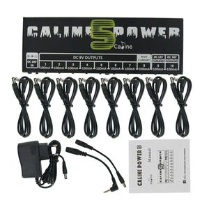 Caline CP-05 Guitar Pedal Power Supply Guitar Effect Pedal Power 10 Channels Output 9V/12V/18V