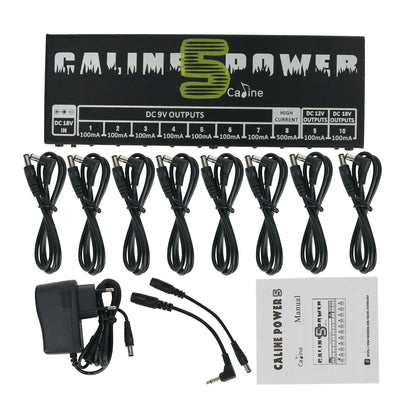 Caline CP-05 Guitar Pedal Power Supply Guitar Effect Pedal Power 10 Channels Output 9V/12V/18V