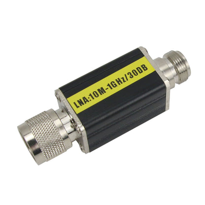 N-type with Feed Amplifier LNA 10M-1GHZ 30DB Low Noise RF Power Amplifier For HAM Radio FM HF VHF