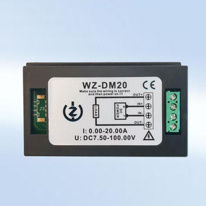 WZ-DM20 DC Digital Power Monitor Energy Meter 100V 20A High-Precision Voltage Current Power Meter
