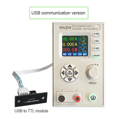 WZ5005 Adjustable DC Power Supply 50V 5A 250W CV CC Step Down 1.8&quot; LCD USB Communications Version