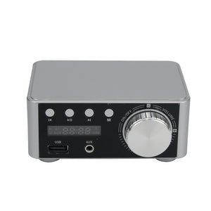 Bluetooth 5.0 Digital Power Amplifier HiFi Class D Stereo Amplifier 50Wx2 USB TF Card Aux Player