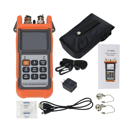 OTDR Optical Time Domain Reflectometer Optical Power Meter Red Light Source 1310nm &amp; 1550nm CY190Pro