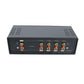 VU2-D LED Version MIC+LINE Dual VU Meter Audio Splitter Box 4-Way Switcher Sound Level Indicator