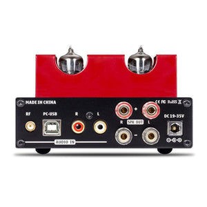 TUBE-T6C 160Wx2 HiFi Bluetooth Tube Amplifier DAC Bluetooth 5.0 Lossless Input w/ 32V 5A Power Adapter