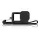 PU518 Camera Silicone Protective Case Cover With Wrist Strap &amp; Lens Cover For GoPro HERO 9 Black