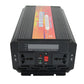 2000W Power Inverter DC 12V-24V to AC 110-220V Black with LCD Screen