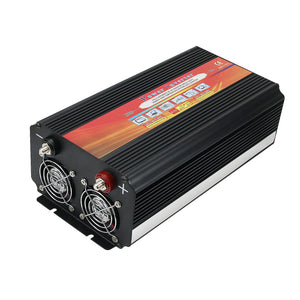 2000W Power Inverter DC 12V-24V to AC 110-220V Black with LCD Screen