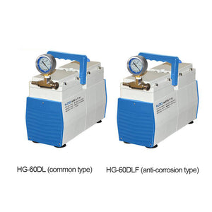 Oil-Free Lab Diaphragm Vacuum Pump HG-60DLF 60L/min 200mbar Anticorrosive Positive Negative Pressure