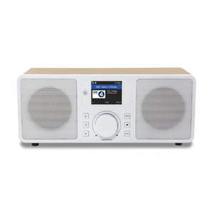WR-230S FM Internet Radio Bluetooth Speaker Radio Stereo Dual Speakers WiFi/DAB+/FM/UPnP/DLNA Walnut