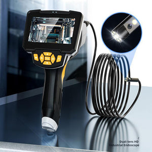 Inskam112-2 1M 8mm Industrial Endoscope Camera Borescope 1080P Dual Waterproof Lens 4.3" Color LCD