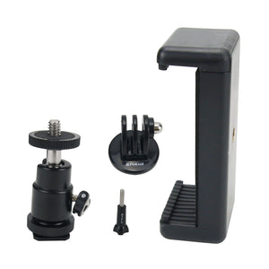 Camera Stabilizer w/ Fill Light &amp; Mic &amp; Cold Shoe Tripod Head For All SLR Home DV Cameras PKT3013