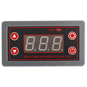 ZK-KTD2 Time Delay Relay Module 5V 12V 24V Trigger Cycle Timing Industrial Anti-Overshoot w/ Shell