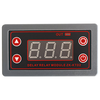 ZK-KTD2 Time Delay Relay Module 5V 12V 24V Trigger Cycle Timing Industrial Anti-Overshoot w/ Shell