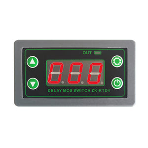 ZK-KTD4 MOS Switch Trigger Cycle Time Delay Relay Module Solenoid Valve Control 5V 12V 24V w/ Shell