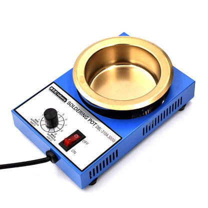 DBL-310A 300W Lead-Free Soldering Pot Small Round Solder Pot Titanium Plating Tin Furnace 100mm/3.9&quot;