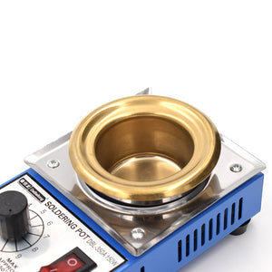 DBL-350A 150W Lead-Free Soldering Pot Small Round Solder Pot Titanium Plating Tin Furnace 50mm/2&quot;