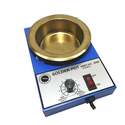 SWDT-41C 300W Lead-Free Soldering Pot Solder Pot Temperature Adjustment 200-450℃ Diameter 100mm/3.9&quot;