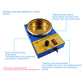 PH-11C 100W Lead-Free Soldering Pot Solder Pot Maximum Temperature 480℃/896℉ Diameter 38mm/1.5&quot;