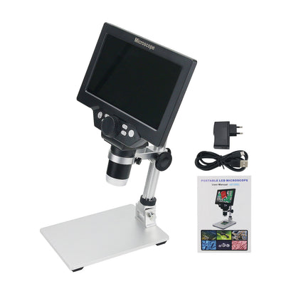 G1200 1200X 12MP 1080FHD Digital Microscope Camera with Built-in Lithium Battery and 7&quot; LCD Display
