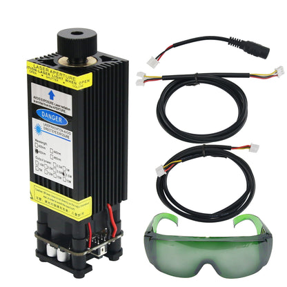 5W Blue Laser Module Focusable Laser Head Module 445-450nm Laser Engraver Part with PMW