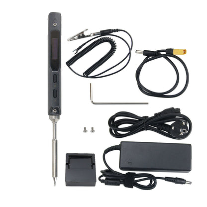 TS100 65W 24V Mini Soldering Iron Kit OLED Display Adjustable Temperature w/ Soldering Tip TS-C4