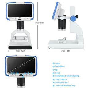 Andonstar AD205 200X Digital Microscope Mini Educational Microscope 5&quot; LCD Screen For Kids Students