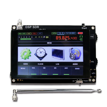 50KHz-200MHz Malachite SDR Malahit SDR Radio Receiver 2 Speakers 3.5&quot; Display Antenna Without Shell