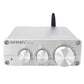 PA-04 200W 2.1 Channel Amplifier Bluetooth Mini Stereo HiFi Amp Assembled Silver + Power Adapter