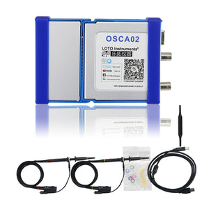 2 Channel USB Oscilloscope PC Oscilloscope 100MS/s 35MHz Bandwidth For Windows Automobiles OSCA02