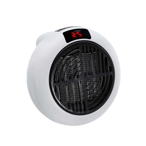 900W Mini Air Heater Small Room Heater Winter Warmer Fan w/ Remote Controller Long Cable Stand White