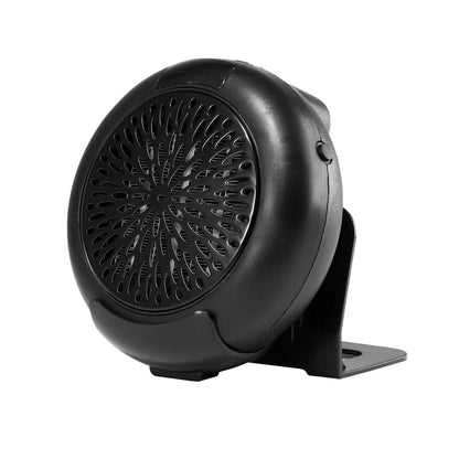 900W Mini Air Heater Small Room Heater Winter Warmer Fan w/ Remote Controller Long Cable Stand Black