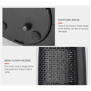 YND-1200 Electric Air Heater 1200W Household Bathroom Mini Space Heater Knob Control Japan Plug