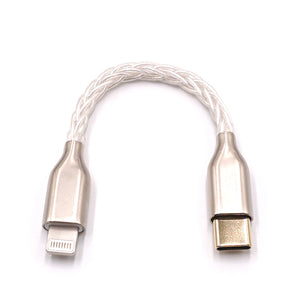 10cm/3.9&quot; Portable DAC Headphone Amplifier OTG Cable Audio Cable For Type-C To Lightning