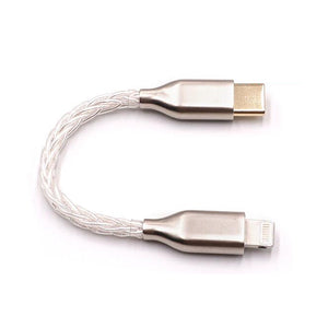 10cm/3.9&quot; Portable DAC Headphone Amplifier OTG Cable Audio Cable For Type-C To Lightning