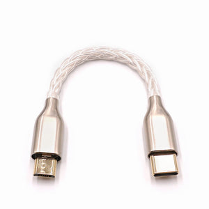 10cm/3.9&quot; Portable DAC Headphone Amplifier OTG Cable Audio Cable For Type-C To Micro