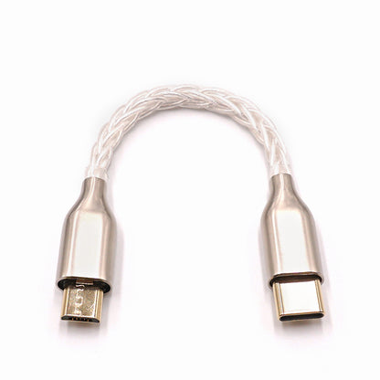 10cm/3.9&quot; Portable DAC Headphone Amplifier OTG Cable Audio Cable For Type-C To Micro