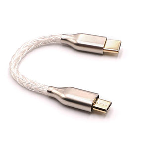 10cm/3.9&quot; Portable DAC Headphone Amplifier OTG Cable Audio Cable For Type-C To Micro
