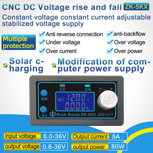 ZK-5KX Programmable Power Supply CNC DC Adjustable Regulated Power Supply CV CC In 6-36V Out 0.6-36V